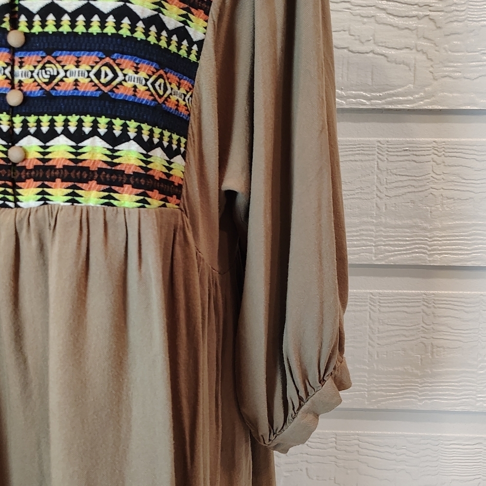 UMGEE‎ SZ LG WOMENS BOHO EMBROIDERED TRIBAL DRESS FESTIVAL PRARIE PEASENT - Picture 3 of 7